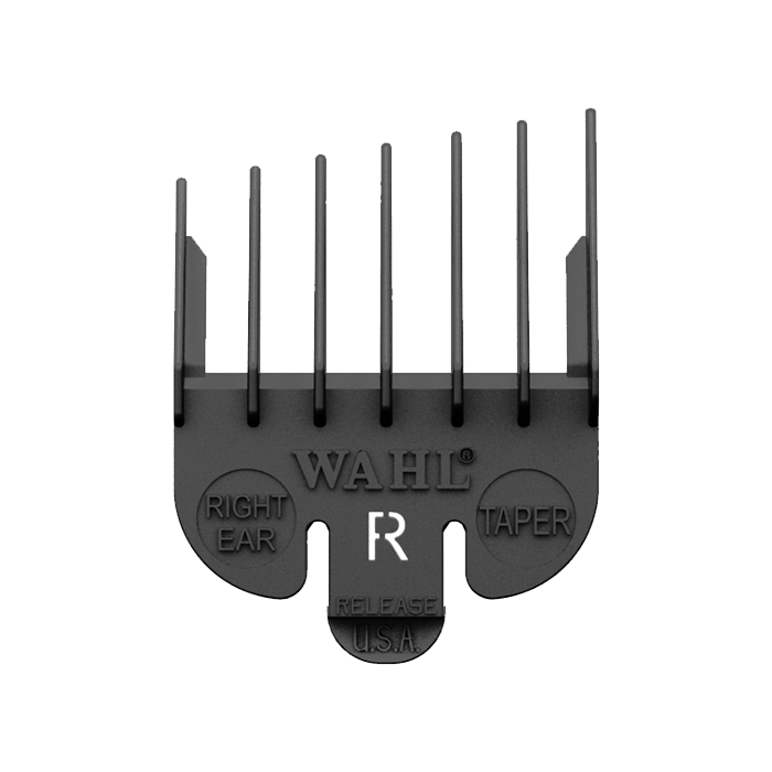 Wahl 3106-450 Right Ear Taper Attachment Comb Black