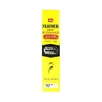 Feather Hi-Stainless Platinum Double Edge Razor Blades (200 Blades)