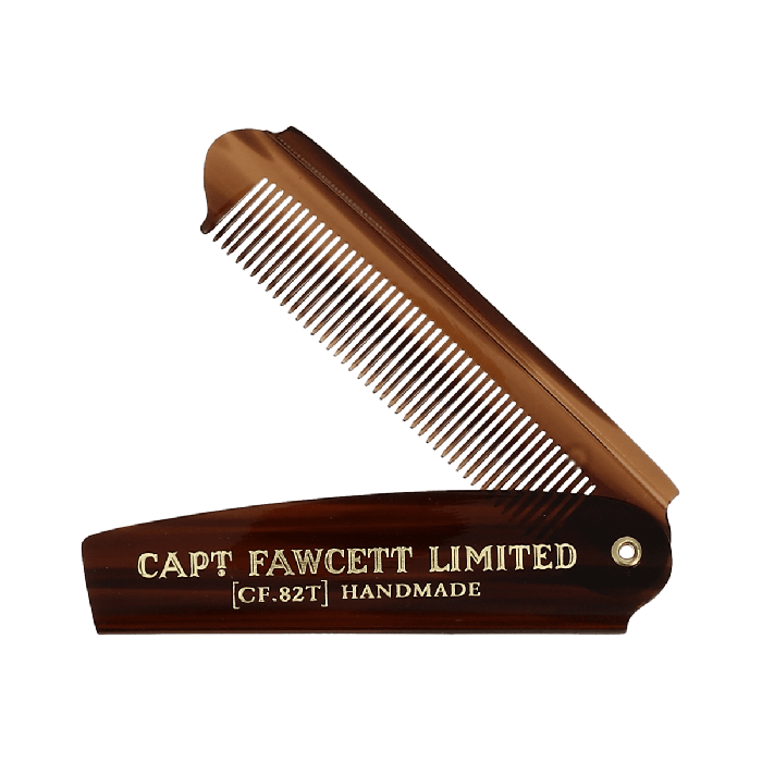 Captain Fawcett Folding Pocket Beard Comb