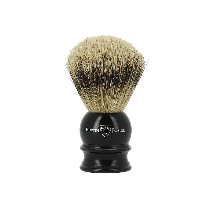 Edwin Jagger Silvertip Badger Ebony Shaving Brush Medium 1EJ466