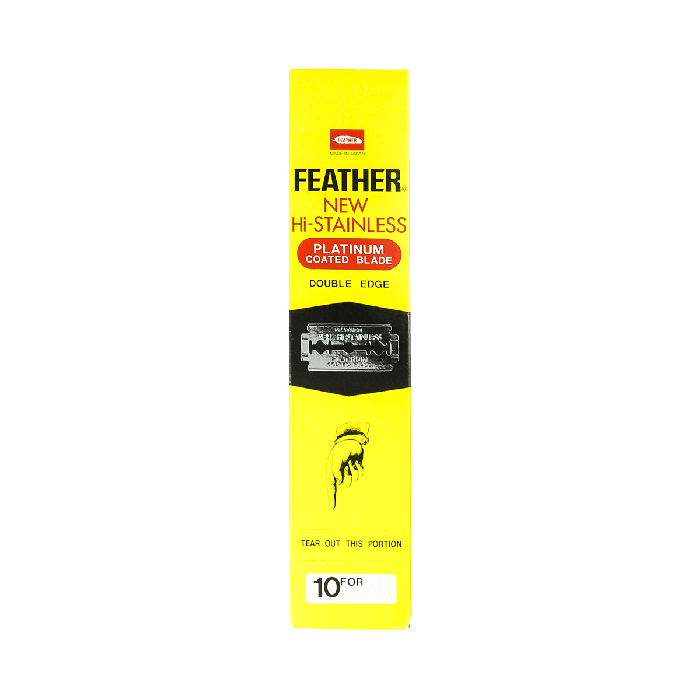 Feather Hi-Stainless Platinum Double Edge Razor Blades (200 Blades)