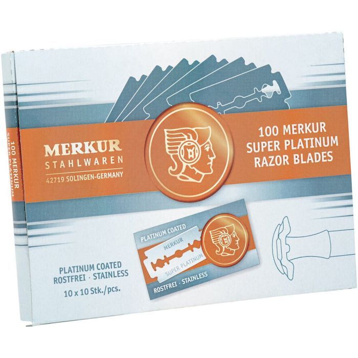 Merkur Super Platinum Double Edge Razor Blades (100 Blades)