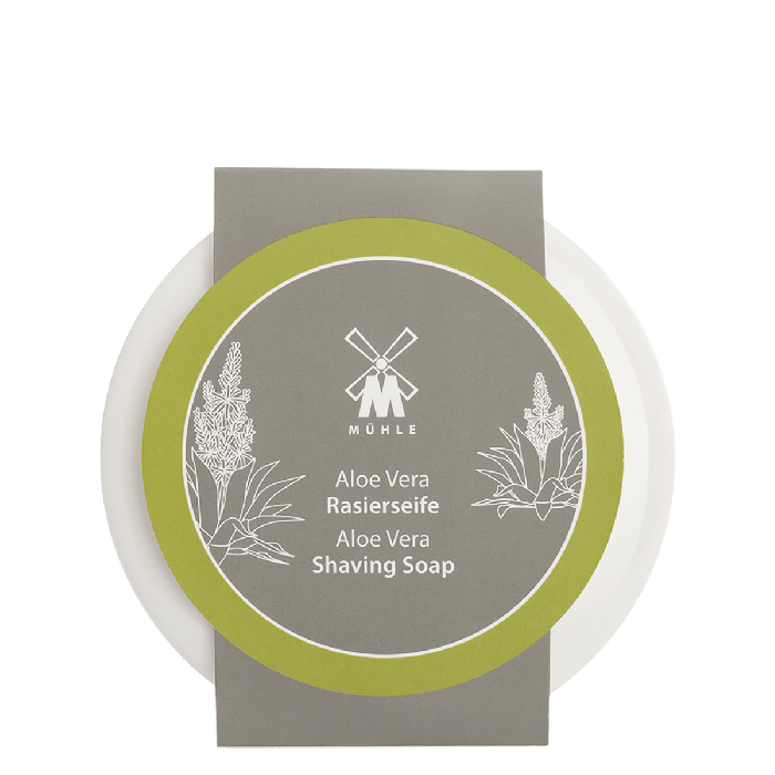 MUHLE RN2AV Shave Care Porcelain Dish & Aloe Vera Shaving Soap 65g