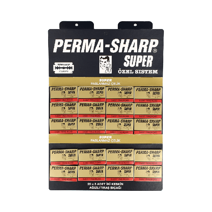 Perma-Sharp Super Double Edge Razor Blades (100 Blades)
